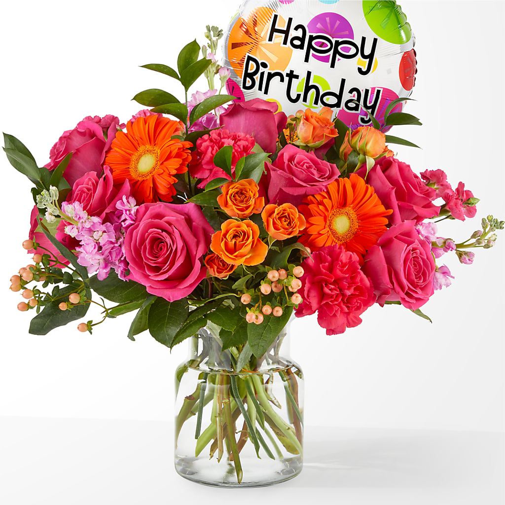 Fiesta Bouquet with Birthday Balloon – FRY'S, Tolleson AZ