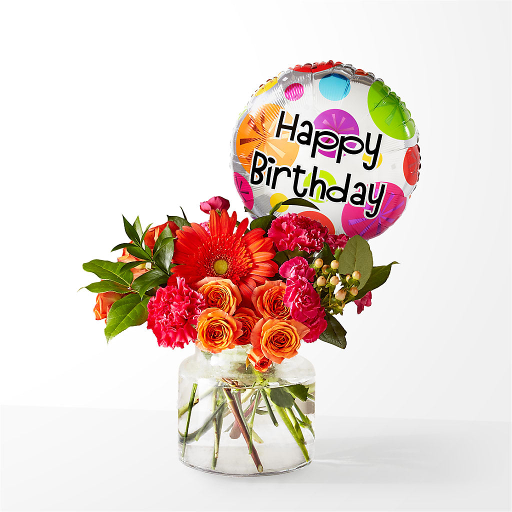 Fiesta Bouquet with Birthday Balloon – FRY'S, Tolleson AZ