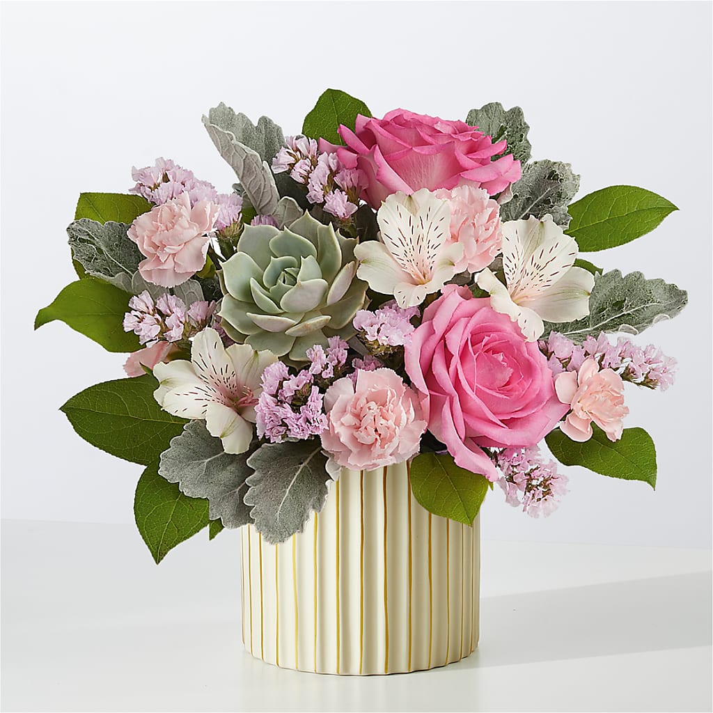Dusty Rose Bouquet with Ivory Vase – FRY'S, Tolleson AZ