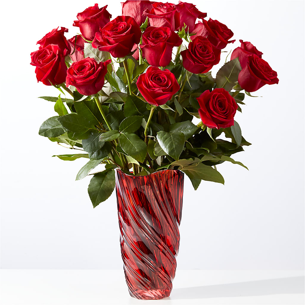 Classic Love Red Rose Bouquet with Luxe Swirl Vase – FRY'S, Tolleson AZ