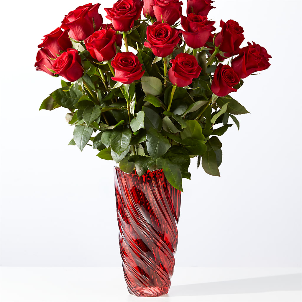 Classic Love Red Rose Bouquet with Luxe Swirl Vase – FRY'S, Tolleson AZ