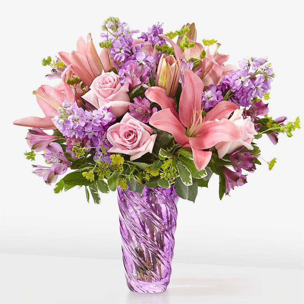 Precious Petals Bouquet with Luxe Swirl Vase – FRY'S, Tolleson AZ